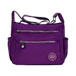 LAVA • Waterproof Nylon Purple Crossbody Shoulder Bag Handbag